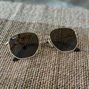 Ray-Ban Gold Frame Sunglasses - Polarized